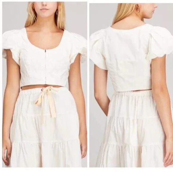 Ulla Johnson Kalena Top - Bone - 10 - Picture 3 of 15